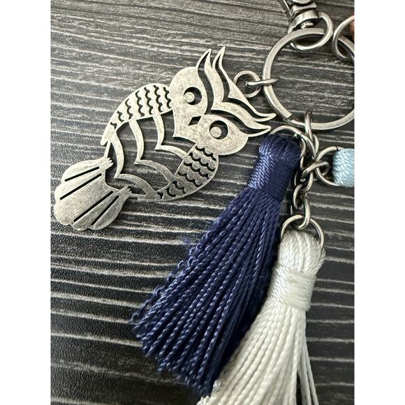 Sakroots Owl Big Charm & Tassel Keychain - Picture 2 of 3